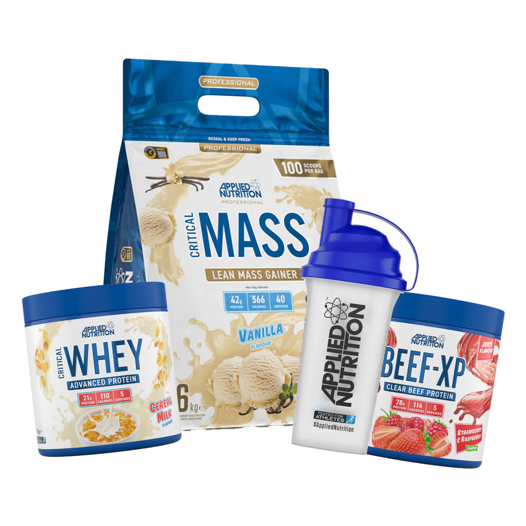 Applied Nutrition Critical Mass Professional 6kg (PLUS FREE BEEF-XP & CRITICAL WHEY 150GS & BLUE TOP SHAKER)