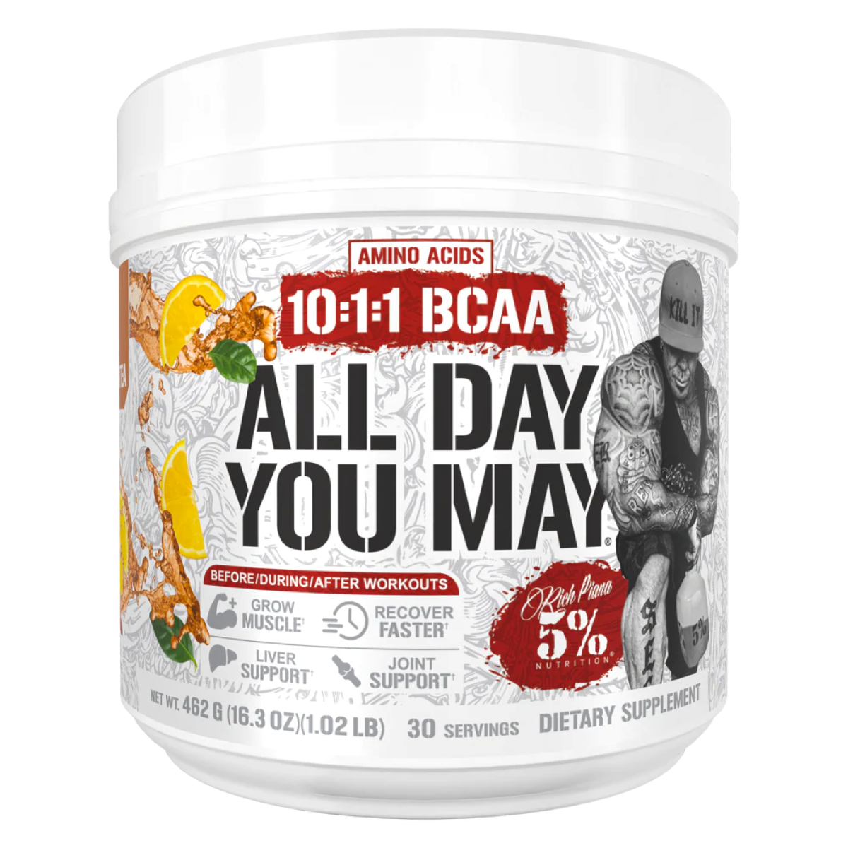 5% Nutrition All Day You May BCAA Recovery Drink 30 Serv