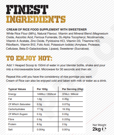 Gas Mark 10 Cream Of Rice 2kg