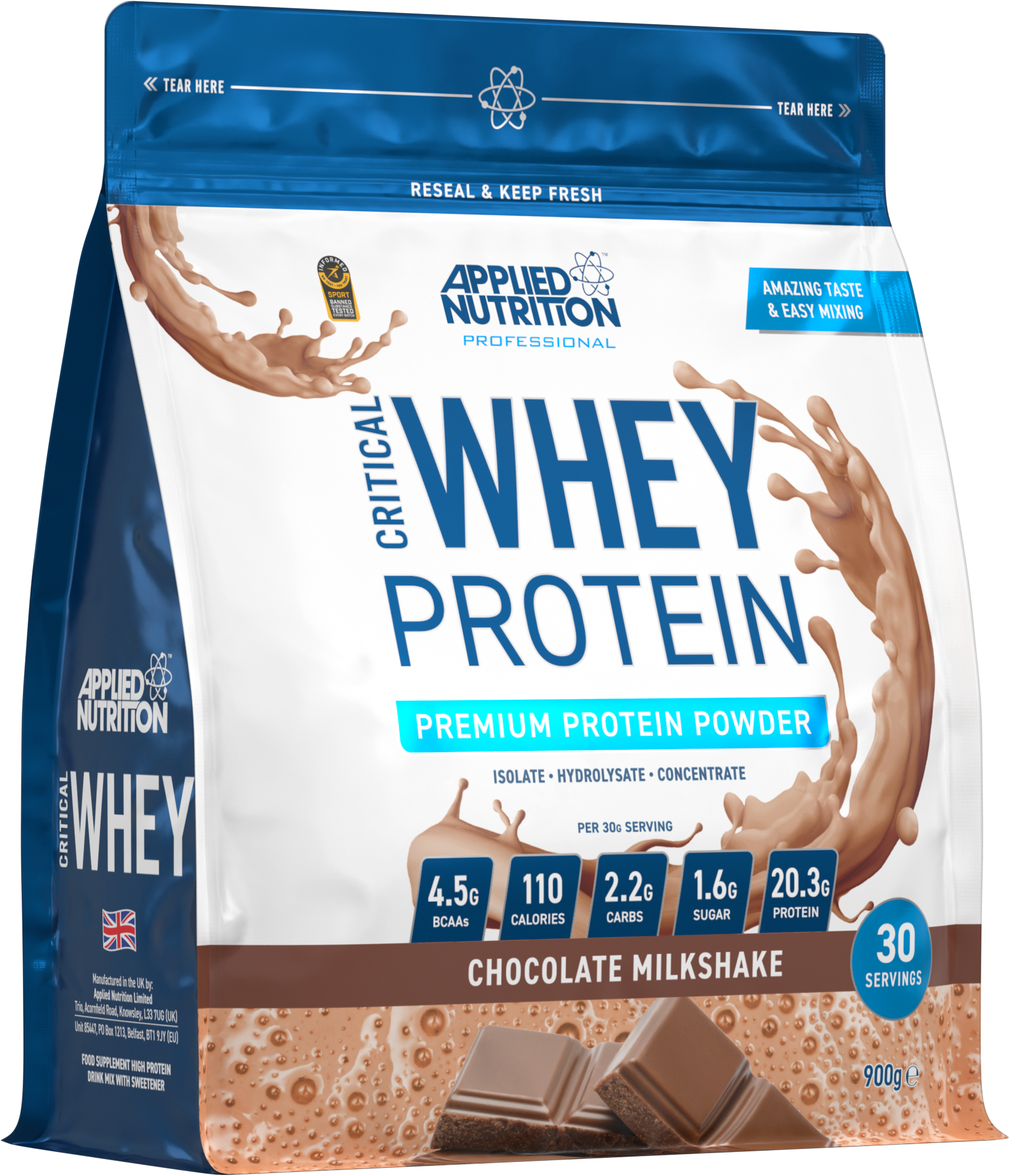 Applied Nutrition Critical Whey 900g Bag