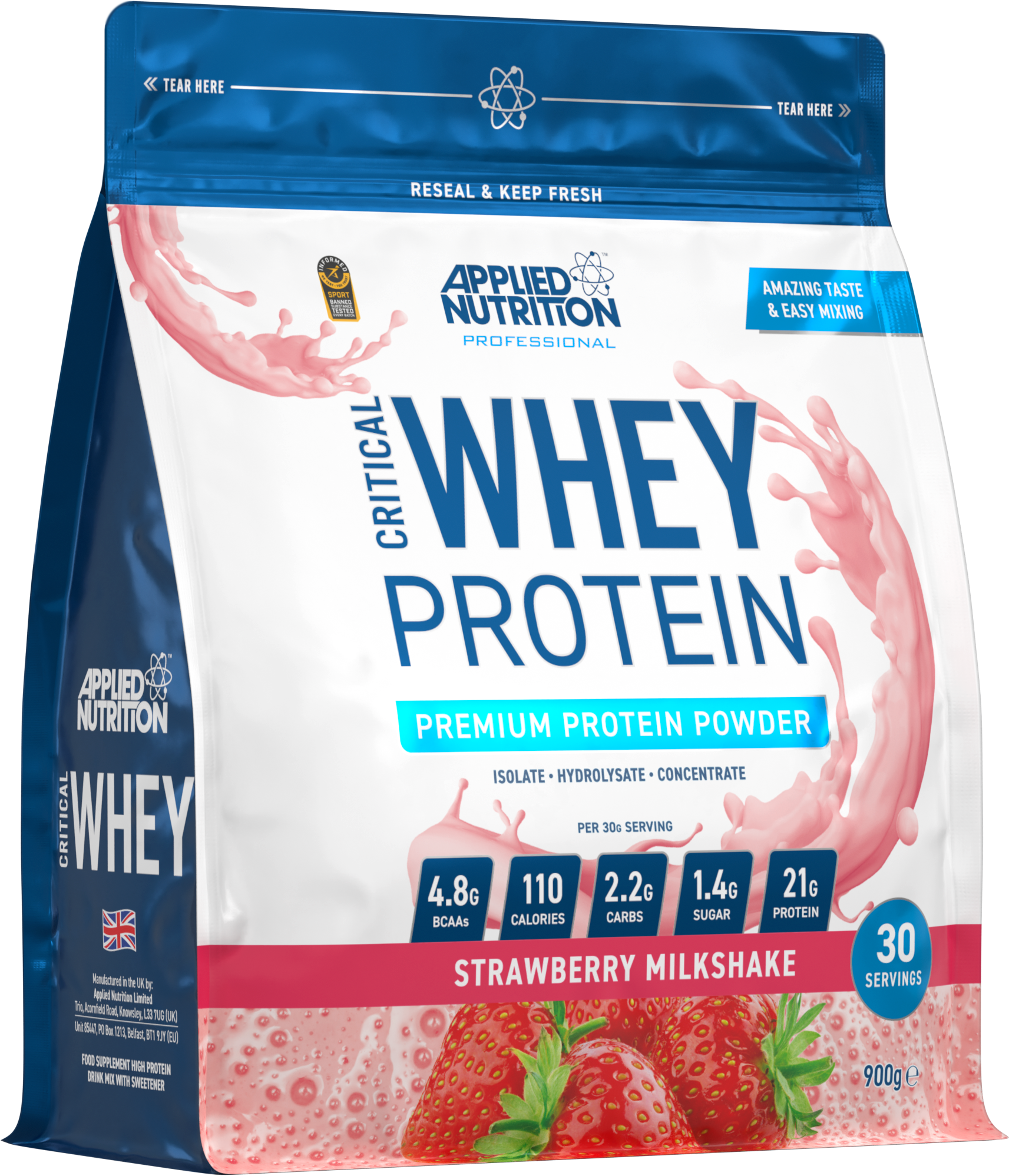 Applied Nutrition Critical Whey 900g Bag