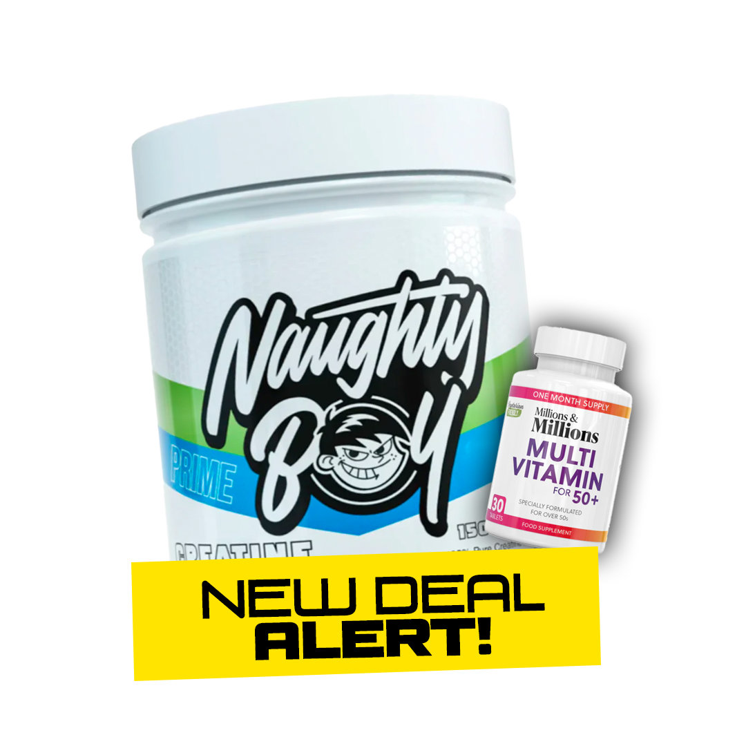 NaughtyBoy Prime Creatine - Powder (FREE MILLIONS & MILLIONS MULTI VIT)