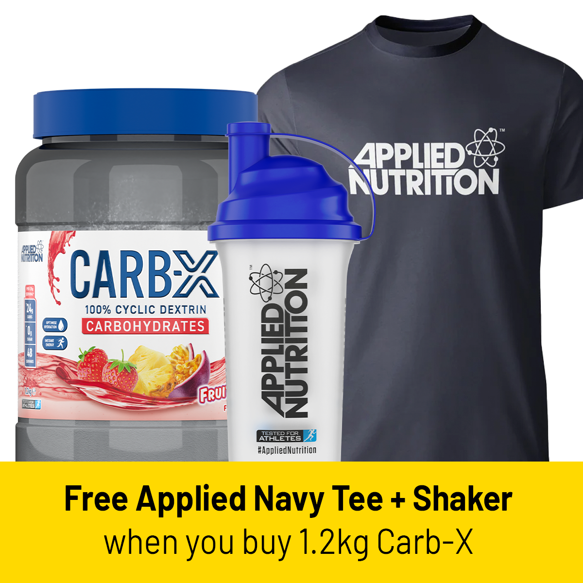 Applied Nutrition Carb X 1.2kg (PLUS FREE ABE SHAKER & T SHIRT)