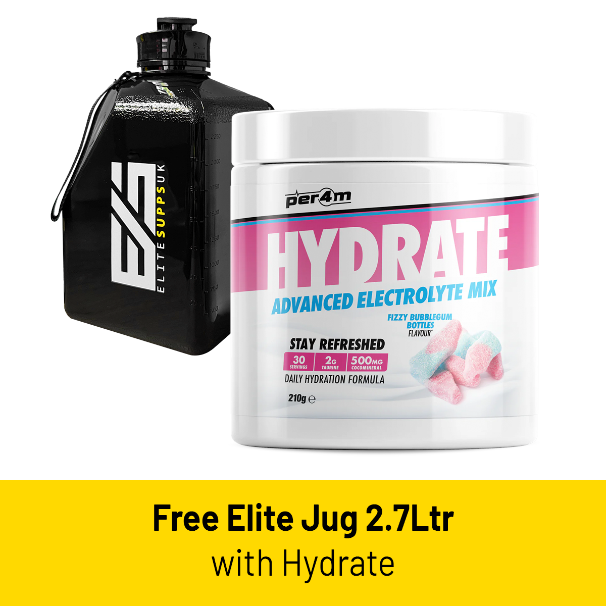 Per4m Hydrate Electrolyte Mix 210g (FREE ELITE JUG)