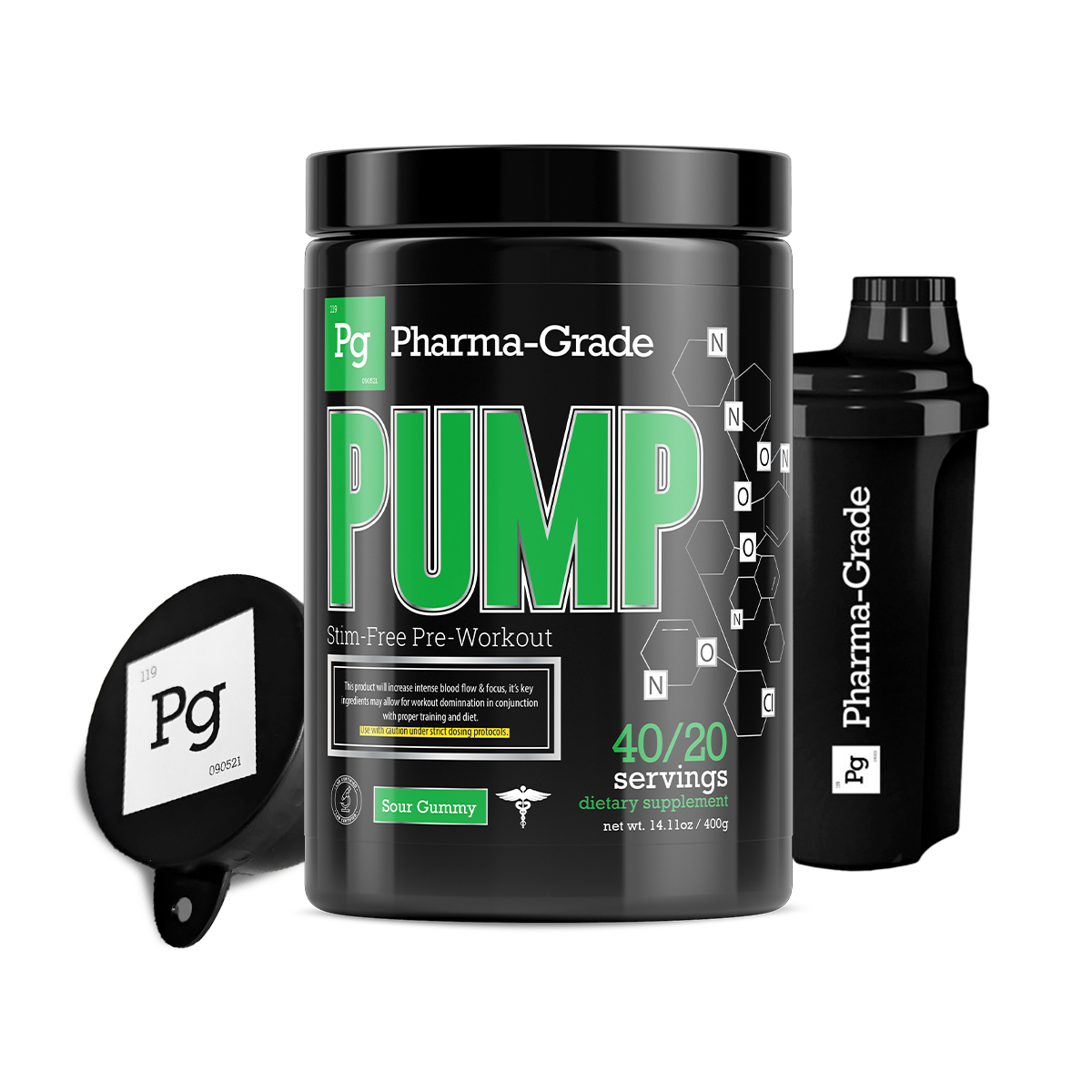 Pharma-Grade PUMP Stim-Free Pre-Workout 400g