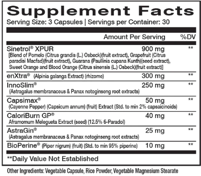 InnovaPharm Novaburn 2.0 STIM FREE Caps