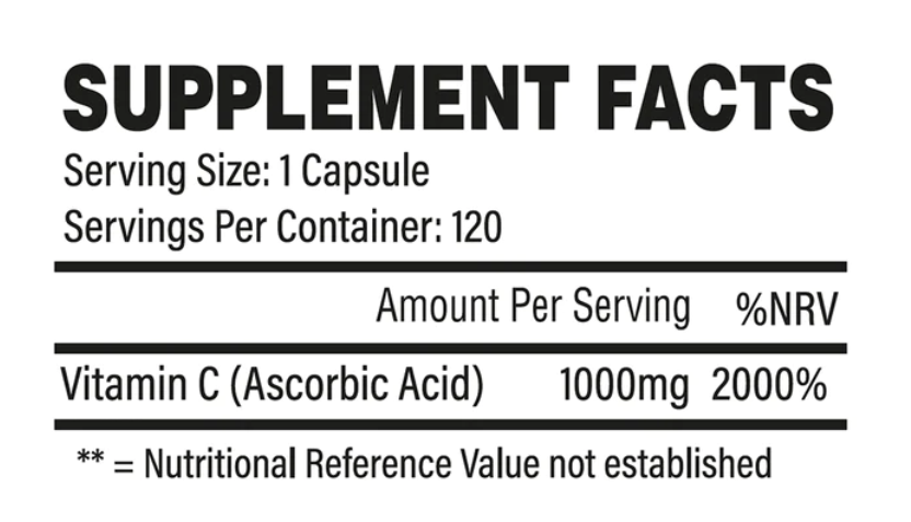 Trained By JP Vitamin C Caps