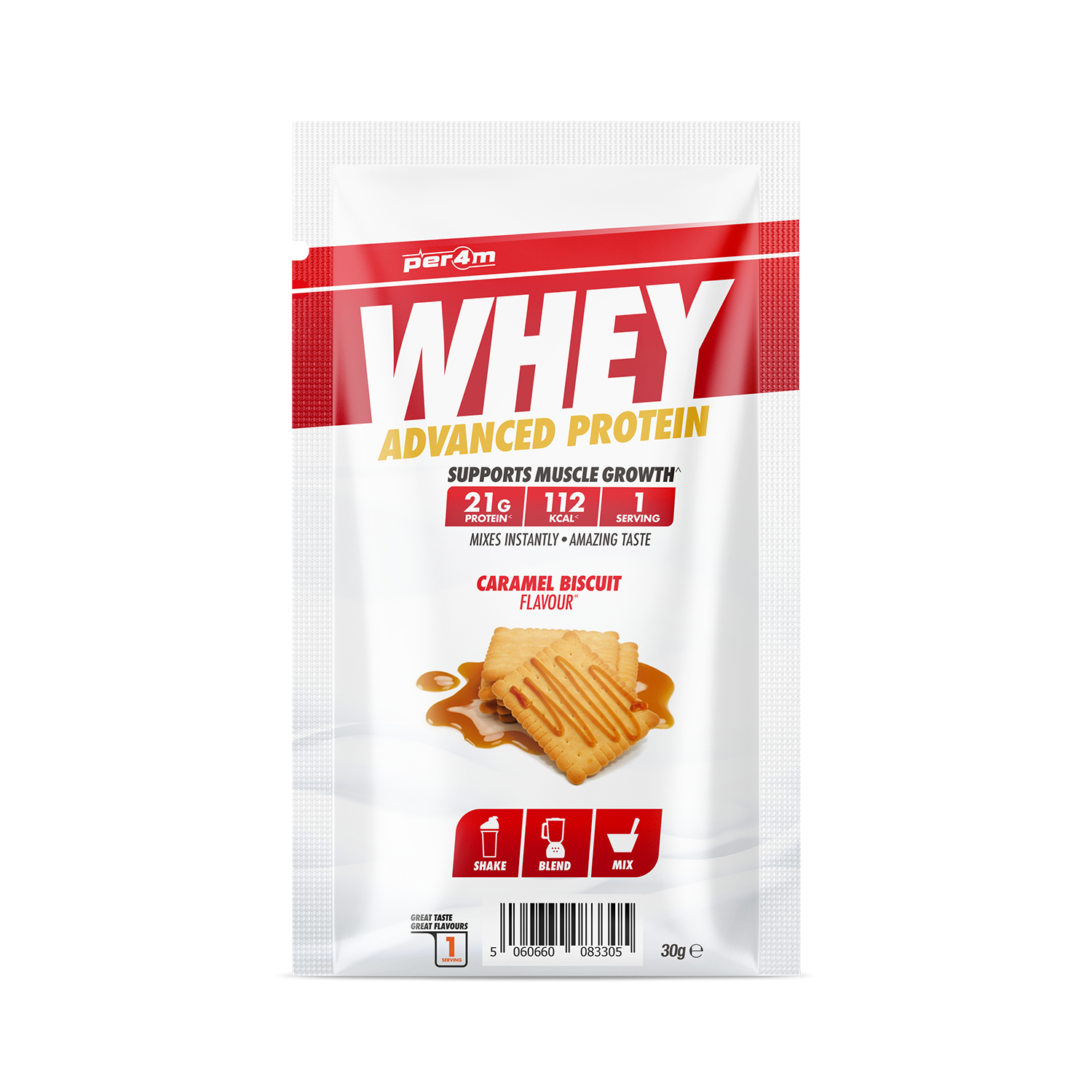 » Per4m Whey Protein Sample Sachets 30g (100% off)