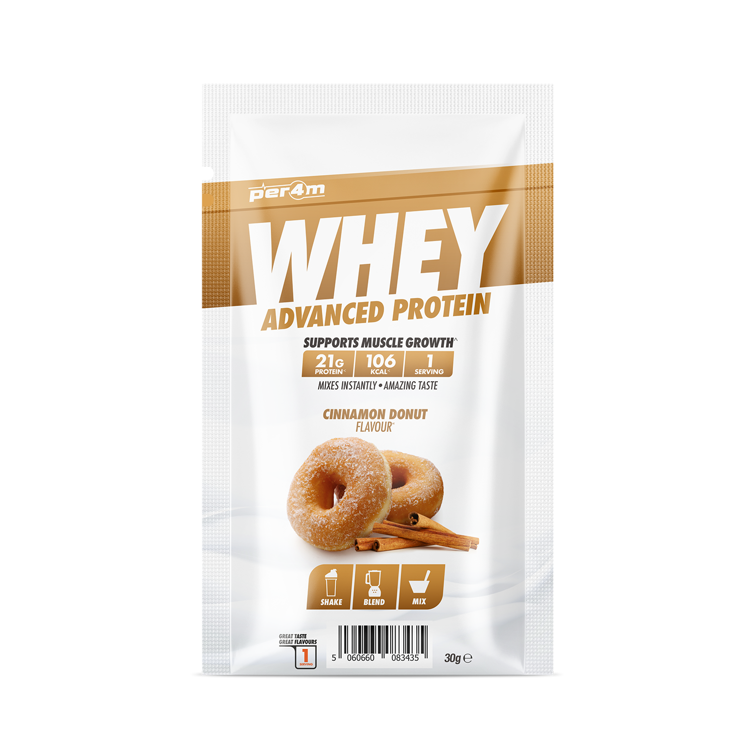 » Per4m Whey Protein Sample Sachets 30g (100% off)