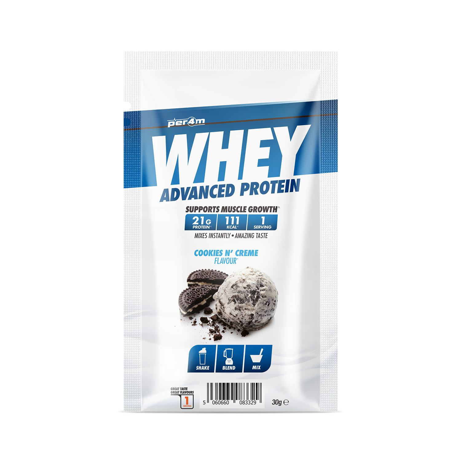 » Per4m Whey Protein Sample Sachets 30g (100% off)