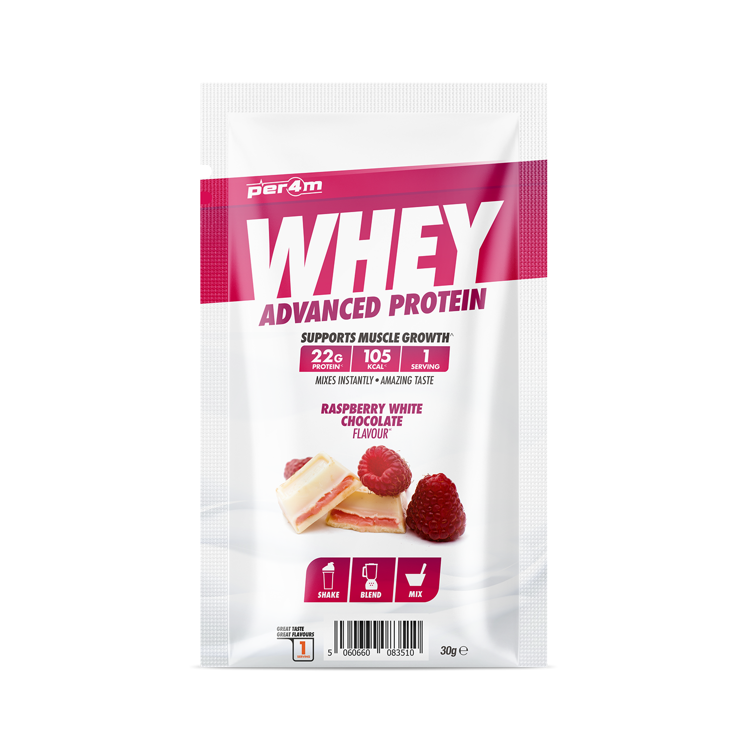 » Per4m Whey Protein Sample Sachets 30g (100% off)