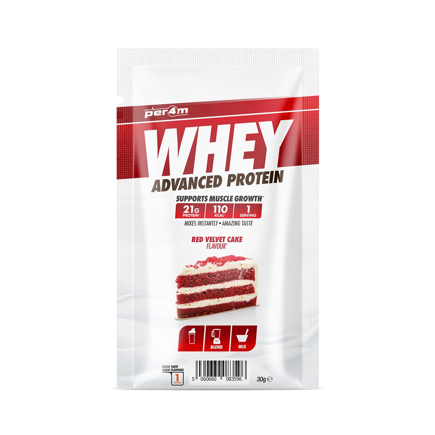 » Per4m Whey Protein Sample Sachets 30g (100% off)