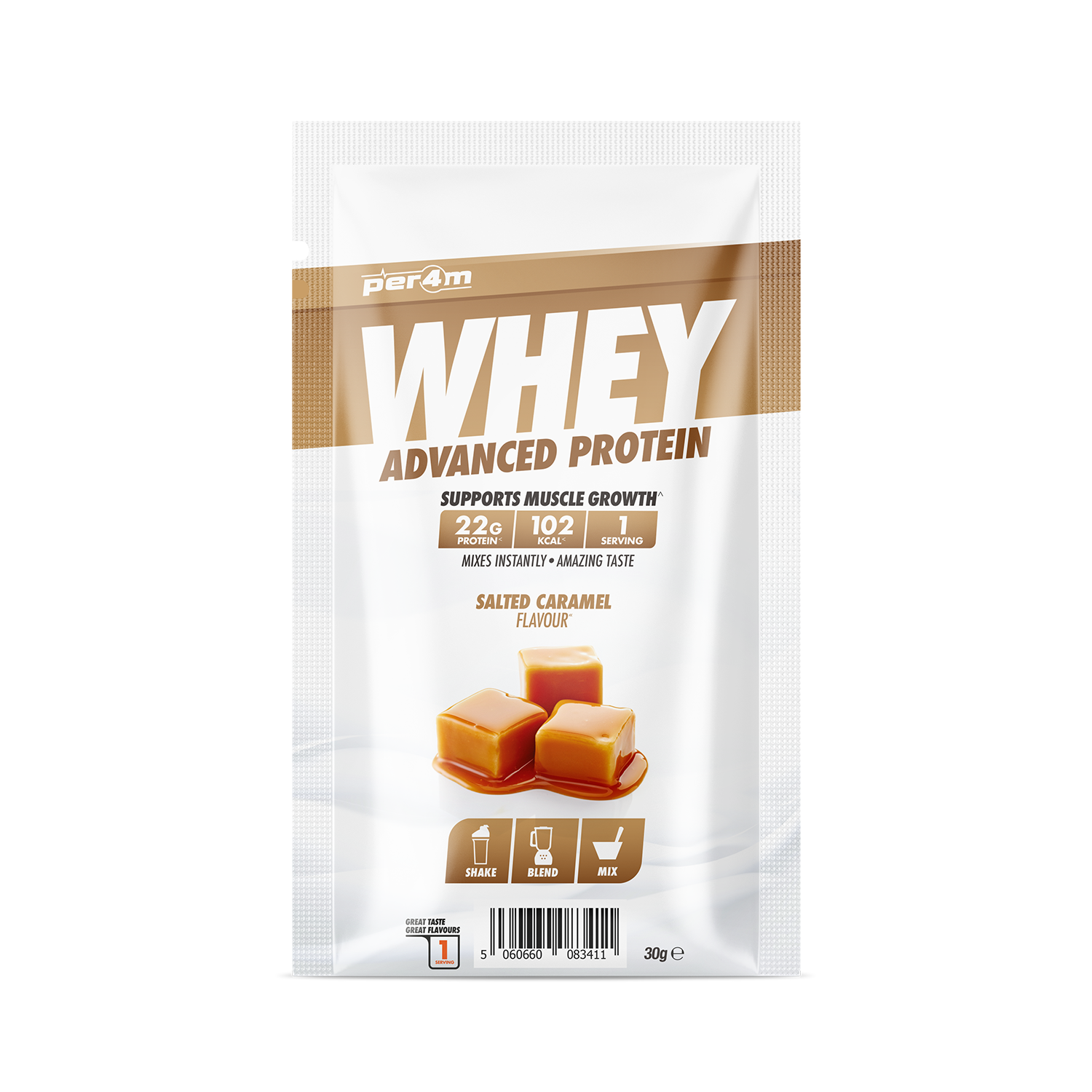 » Per4m Whey Protein Sample Sachets 30g (100% off)