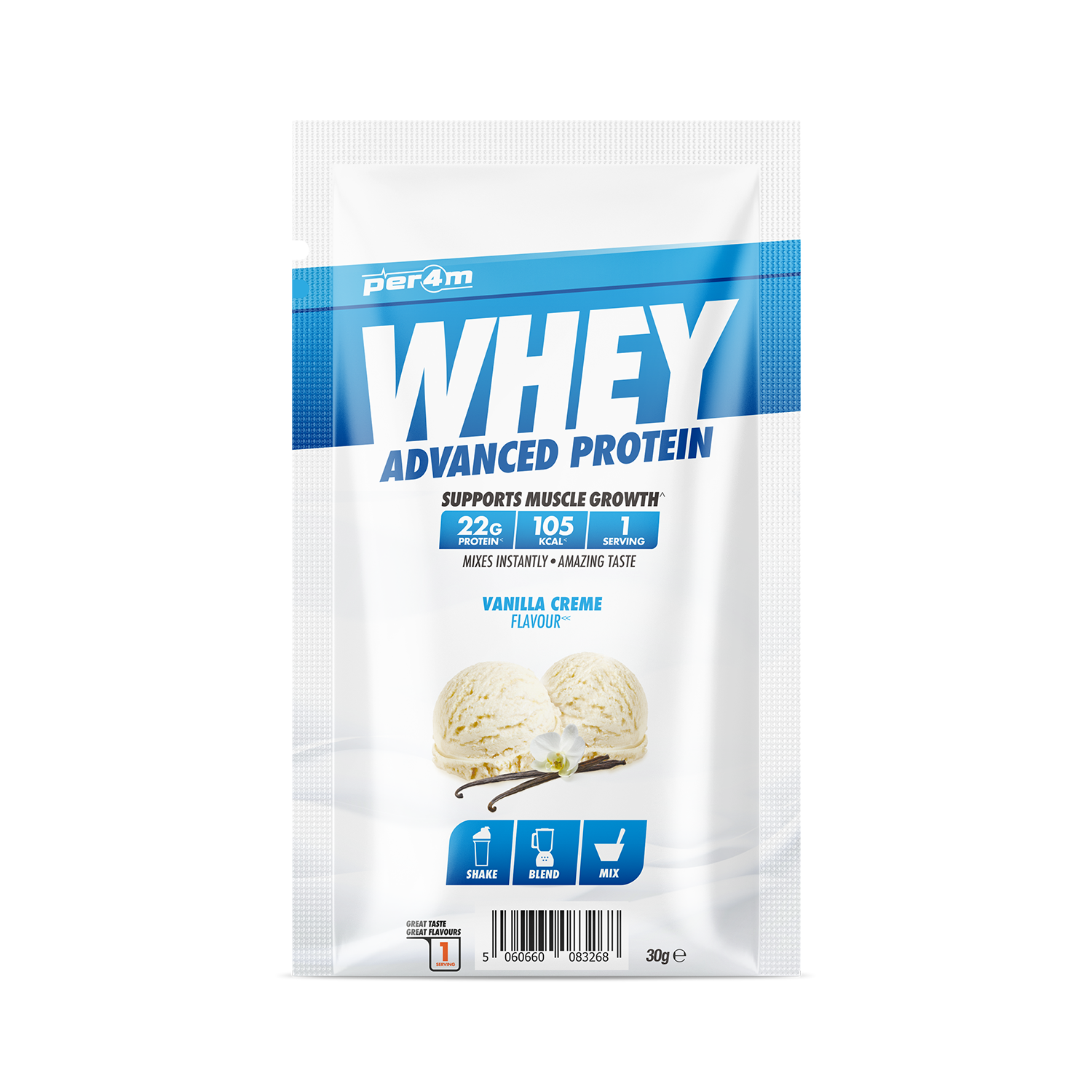 » Per4m Whey Protein Sample Sachets 30g (100% off)