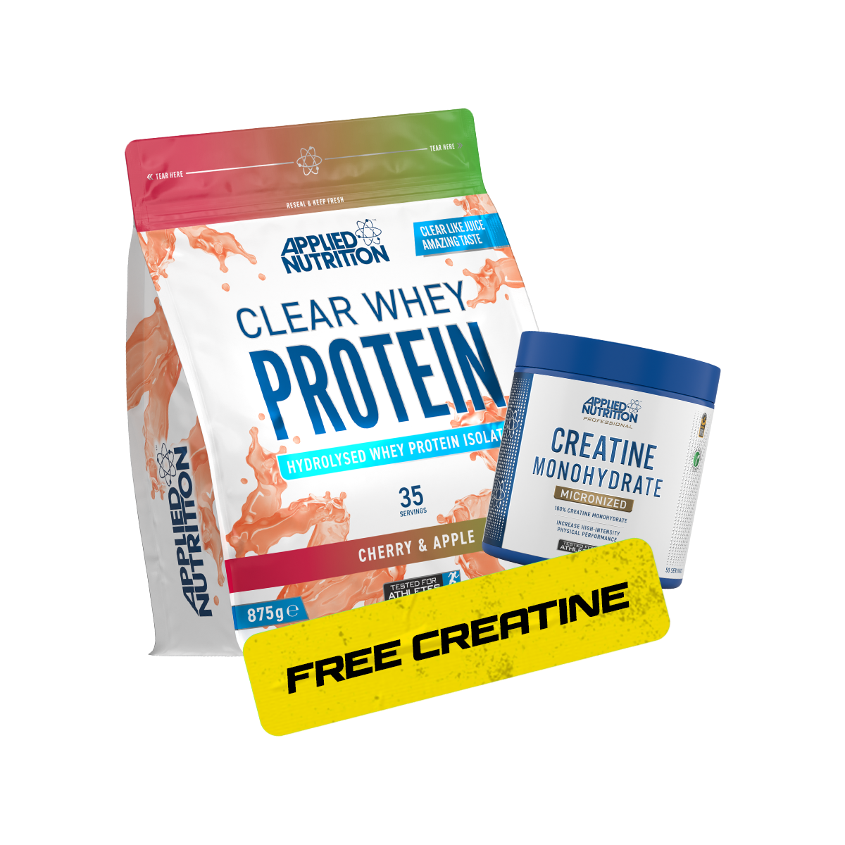 Applied Nutrition Clear Whey Protein 875g (FREE Creatine 250g)