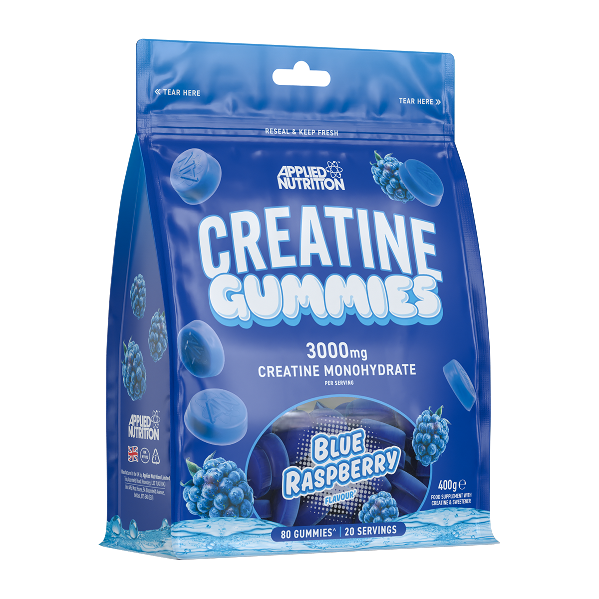 Blue Raspberry Creatine Applied Nutrition Creatine Gummies 3000mg – elitesuppsuk