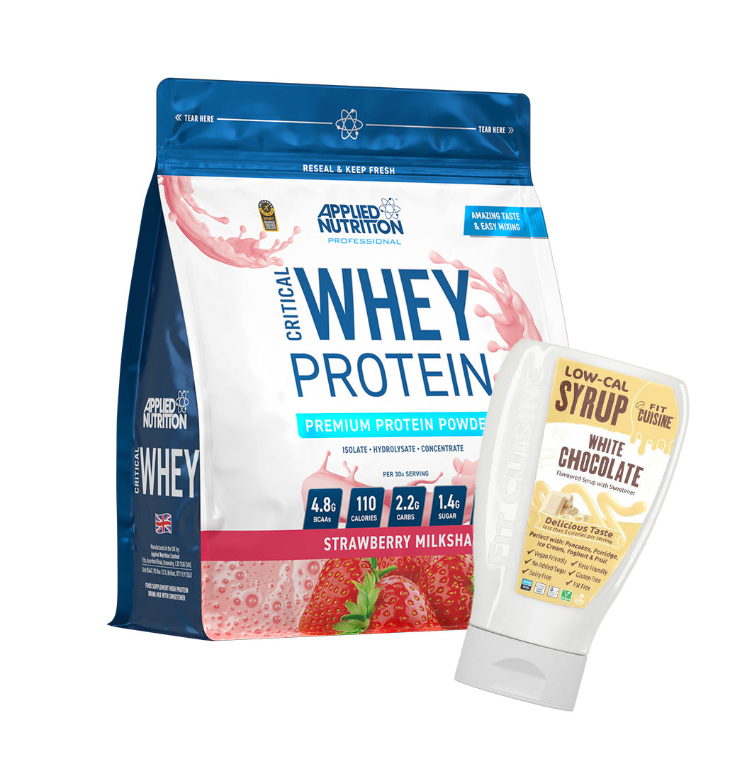 Applied Nutrition Critical Whey 900g Bag (PLUS FREE FIT CUISINE SYRUP)