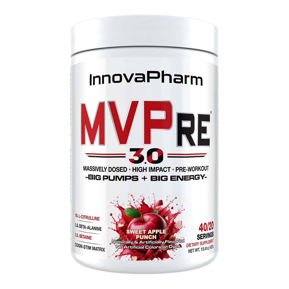 Innovapharm MVPRE 3.0 Pre-Workout (40/20 Servings)