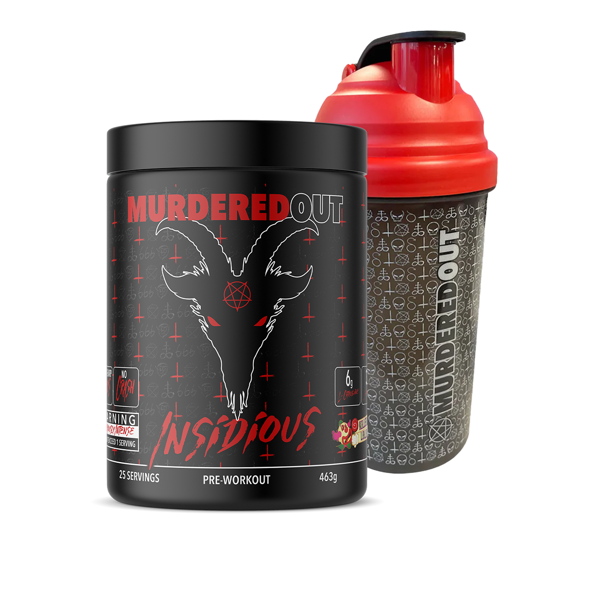 Murdered Out Insidious Pre-Workout 463g (FREE SHAKER)