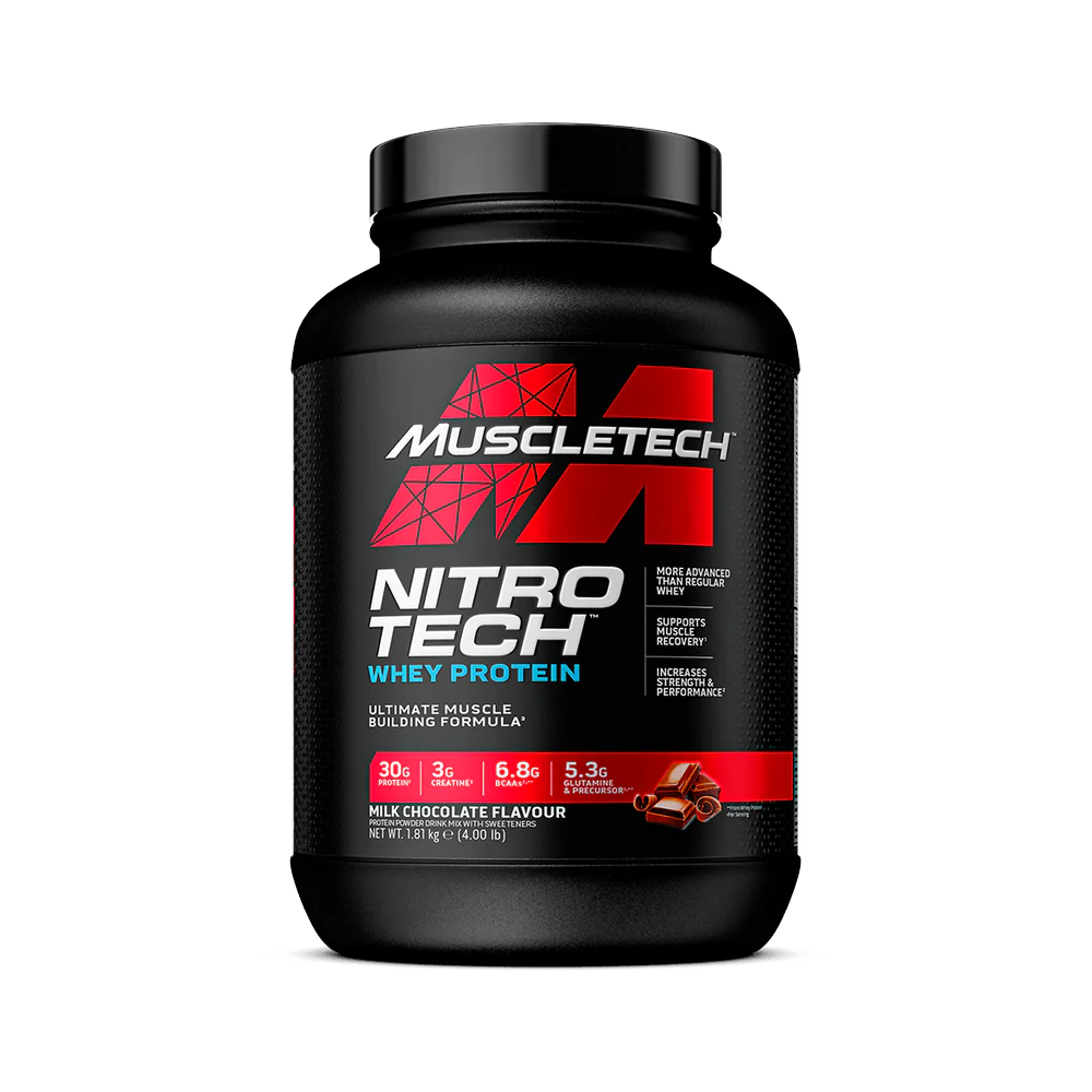 MuscleTech Nitro Tech Whey Protein 1.8kg (FREE Alpha Test Caps)