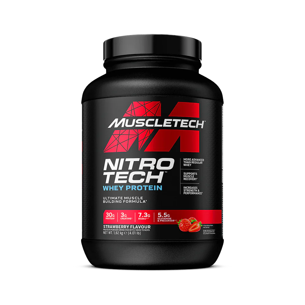 MuscleTech Nitro Tech Whey Protein 1.8kg (FREE Alpha Test Caps)