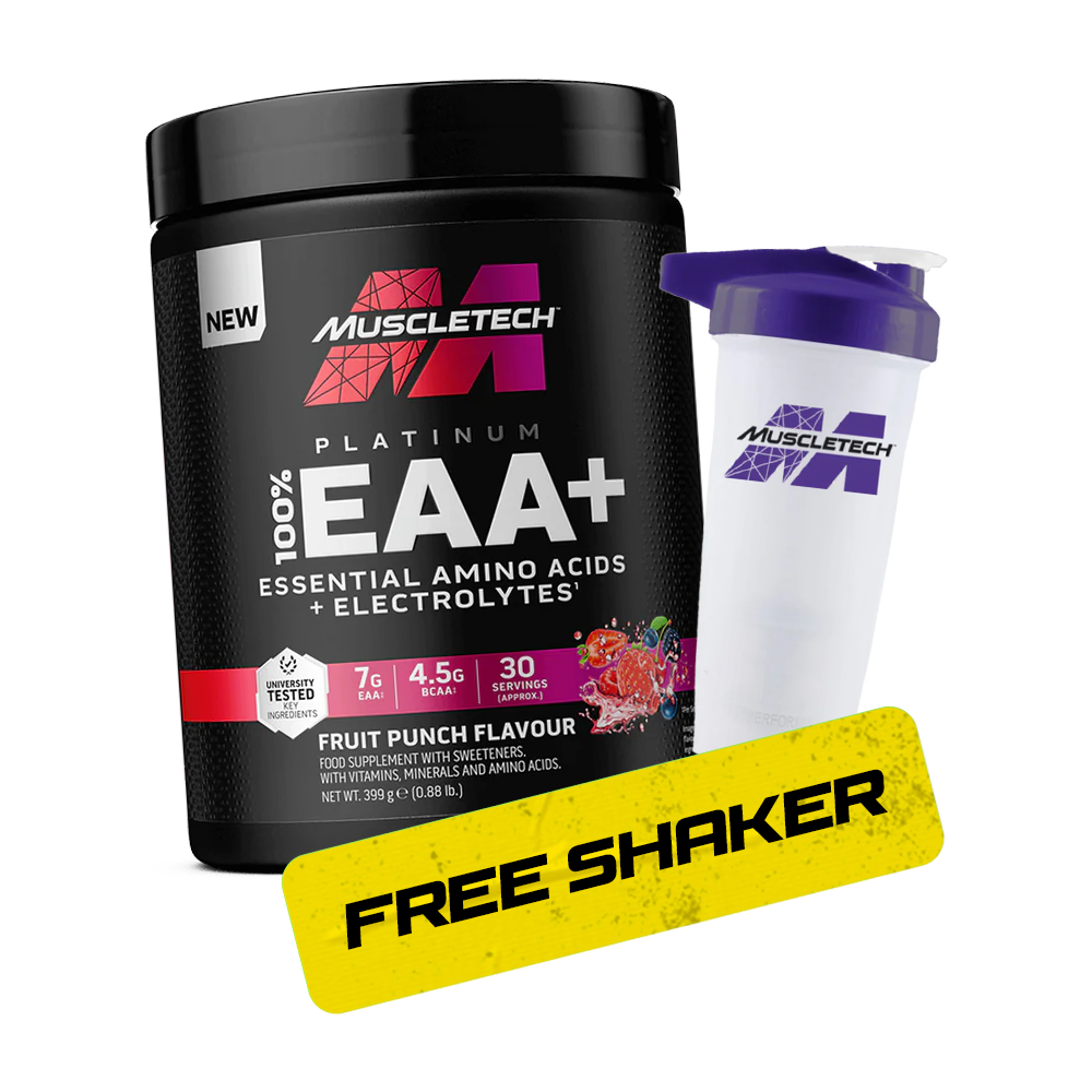 MuscleTech Platinum EAA 393g (FREE MuscleTech Shaker)