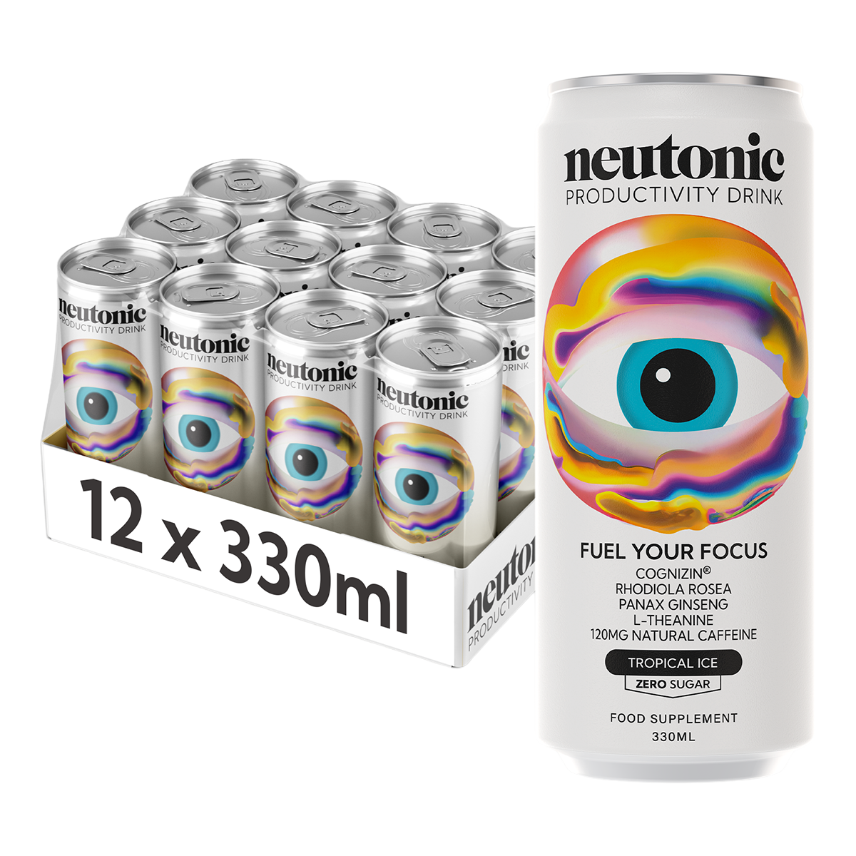Neutonic Blue Raspberry Colour Neutonic Productivity Drink 12x330ml – elitesuppsuk
