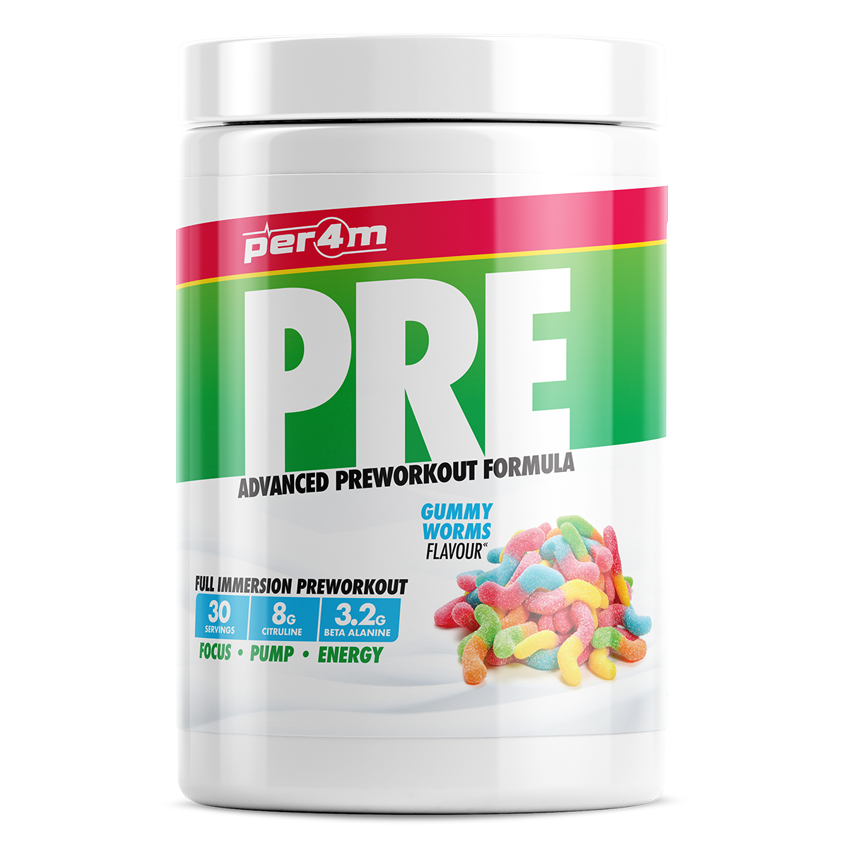 Per4m Pre Workout Stim (FREE T SHIRT & SHAKER WITH PRE 570G)