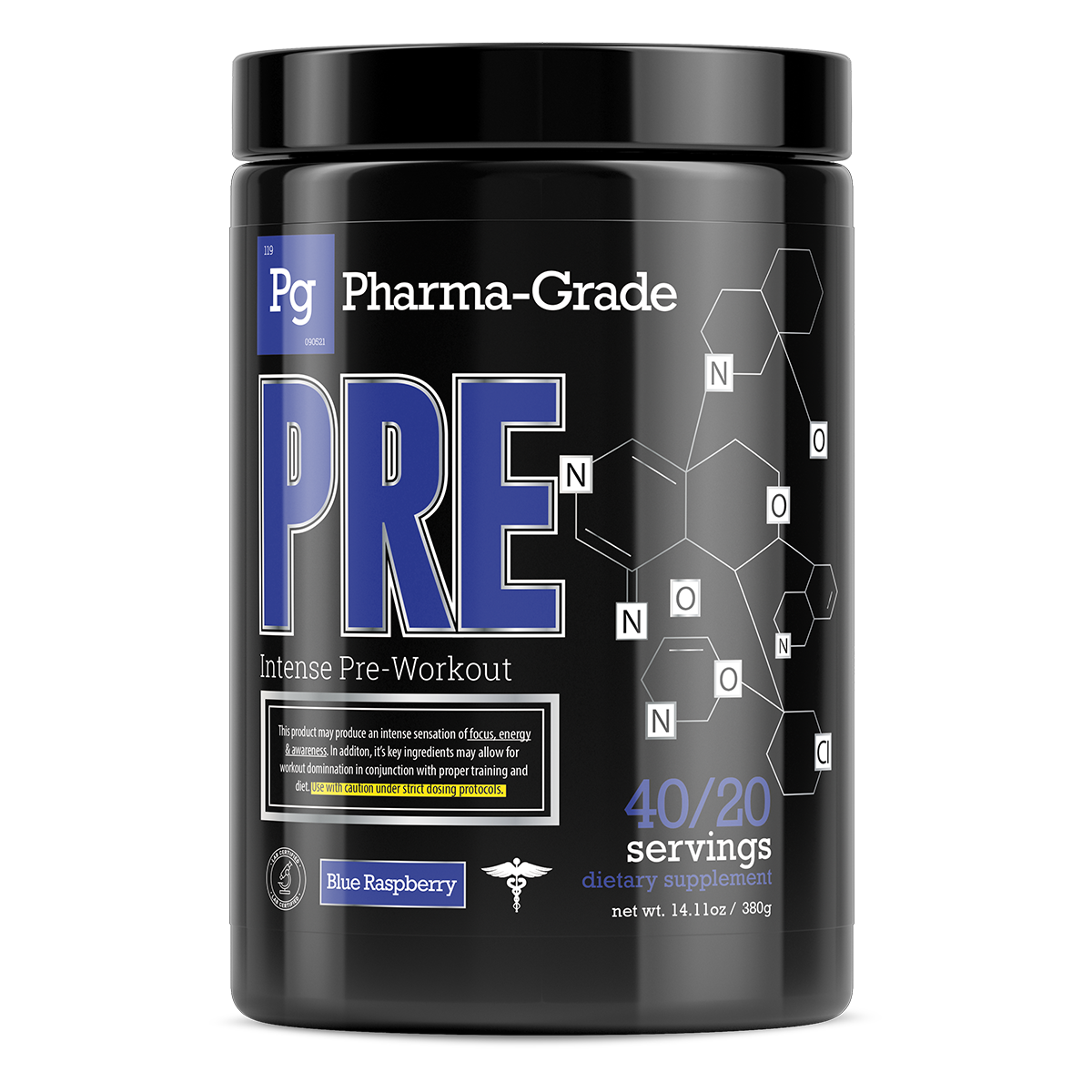 Pharma-Grade PRE Intense Pre-Workout 380g