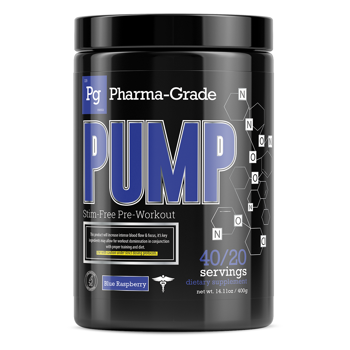 Pharma-Grade PUMP Stim-Free Pre-Workout 400g