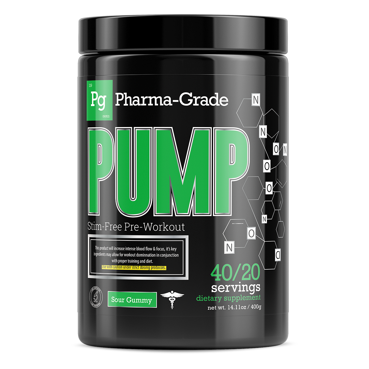 Pharma-Grade PUMP Stim-Free Pre-Workout 400g