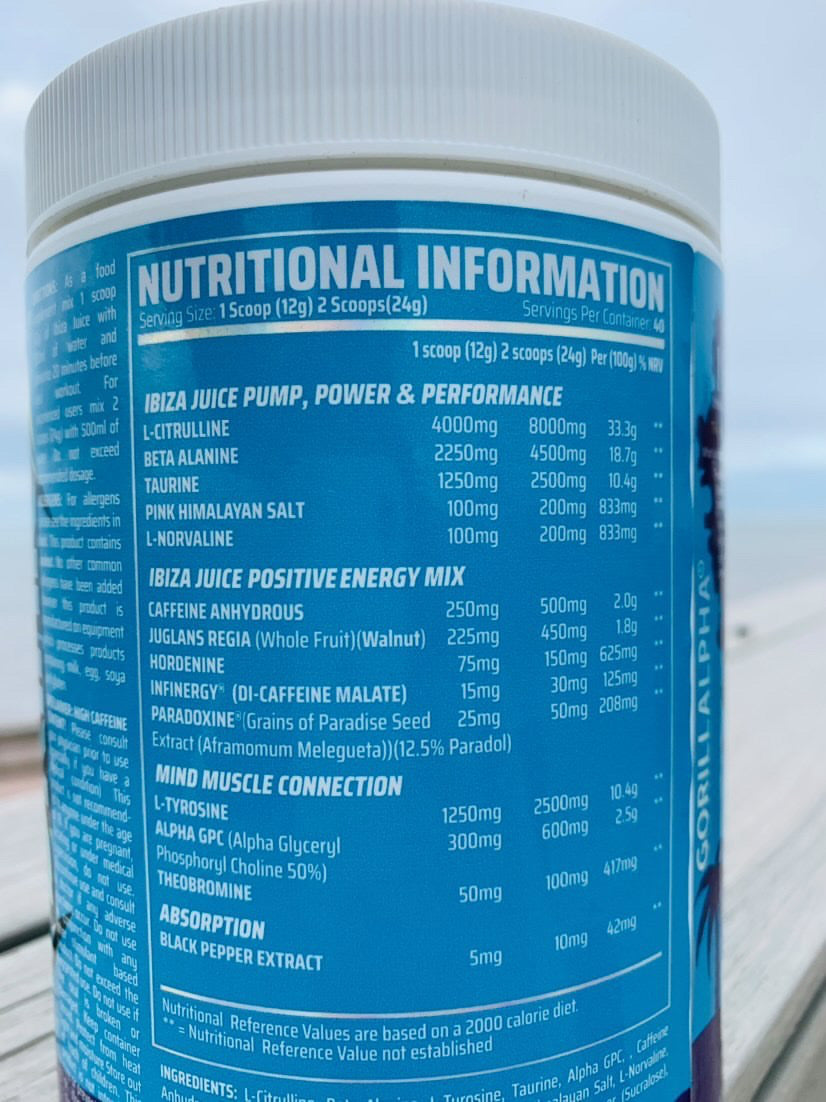 Gorillalpha Ibiza Juice Pre Workout