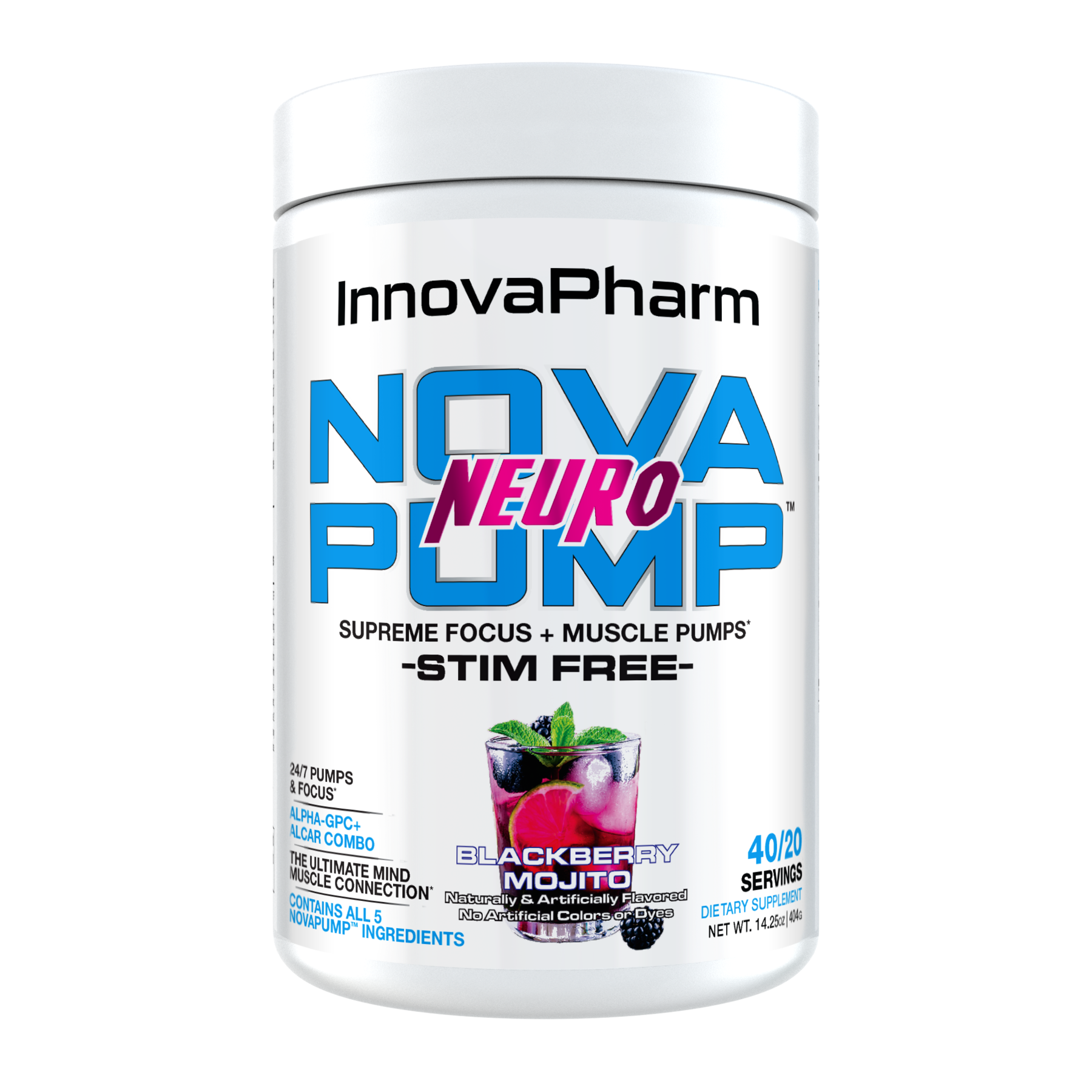 InnovaPharm NovaPump NEURO Pump Pre Workout 40/20 Servings