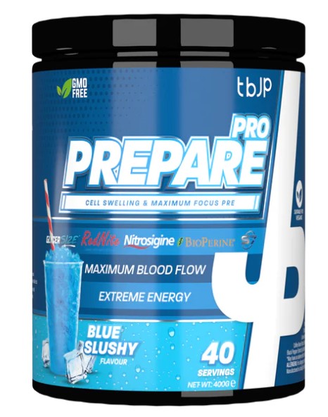 Trained By JP PREpare Pro 400g - Pre Workout (FREE SHAKER)