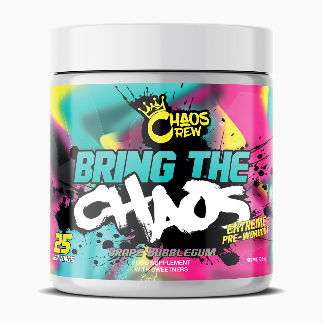 Chaos Crew - Bring The Chaos - Stim Pre-Workout 372.5g - 25 Servings (PLUS FREE CHAOS CREW SHAKER!!)