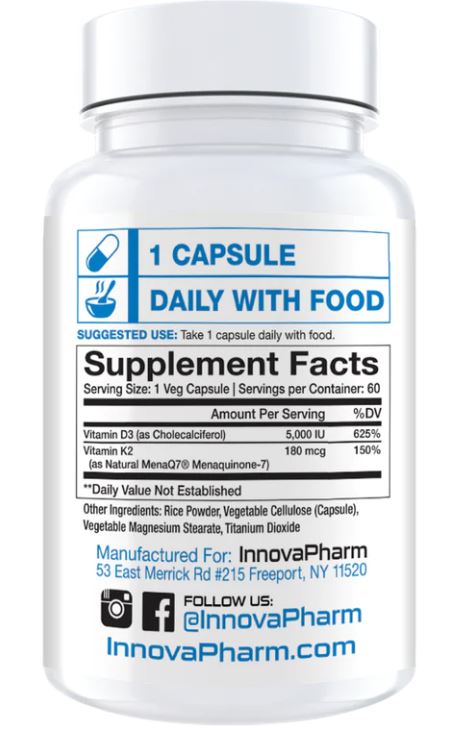 InnovaPharm D3+K2 Capsules - Health