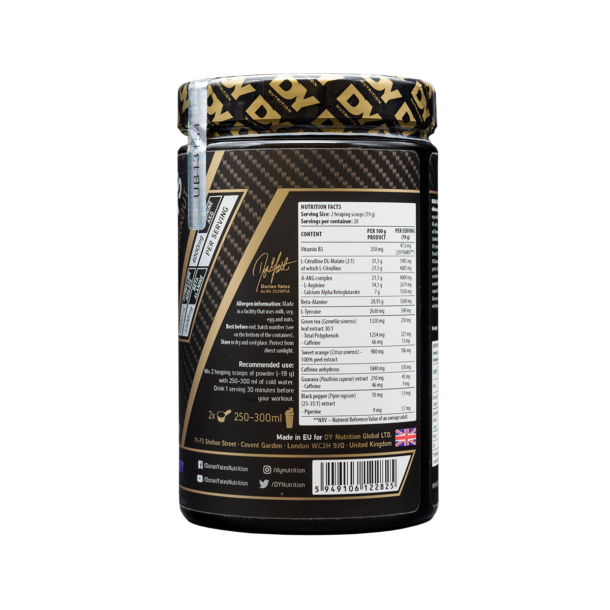 DY Nutrition Blood and Guts 380g - Pre Workout
