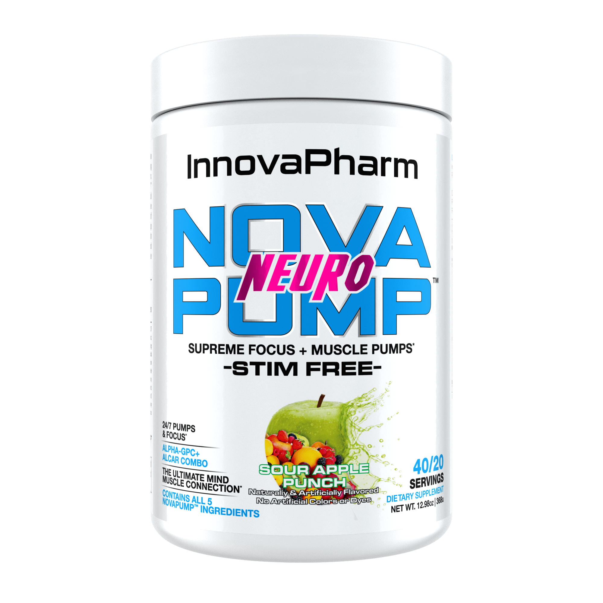 InnovaPharm NovaPump NEURO Pump Pre Workout 40/20 Servings