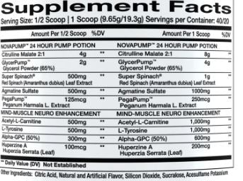 InnovaPharm NovaPump NEURO Pump Pre Workout 40/20 Servings