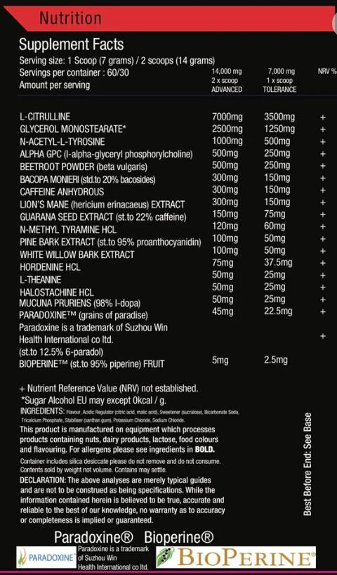 Alpha Neon Darkside Onslaught Pre Workout 420g