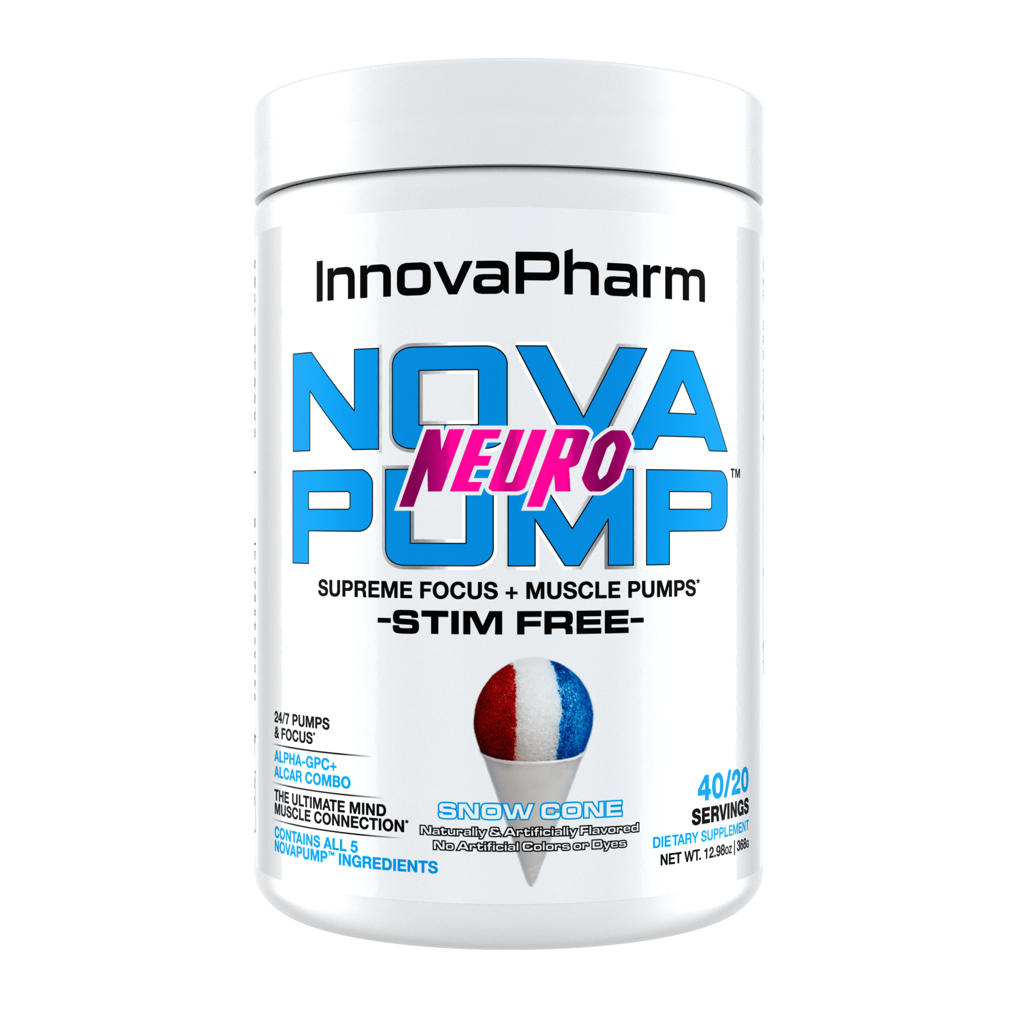 InnovaPharm NovaPump NEURO Pump Pre Workout 40/20 Servings