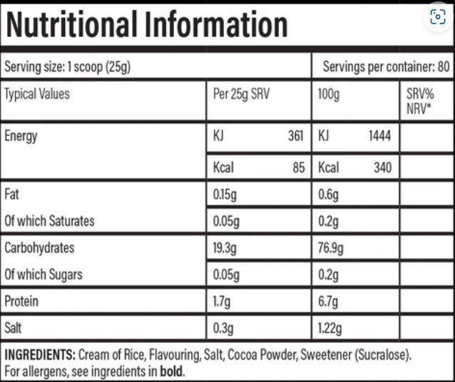 Trained by JP Cream Of Rice 2kg