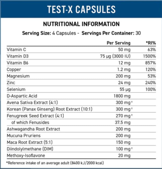 Applied Nutrition Test X Capsules