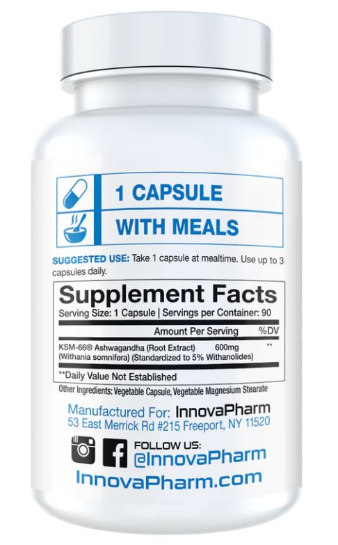 InnovaPharm Ashwagandha KSM-66 Capsules