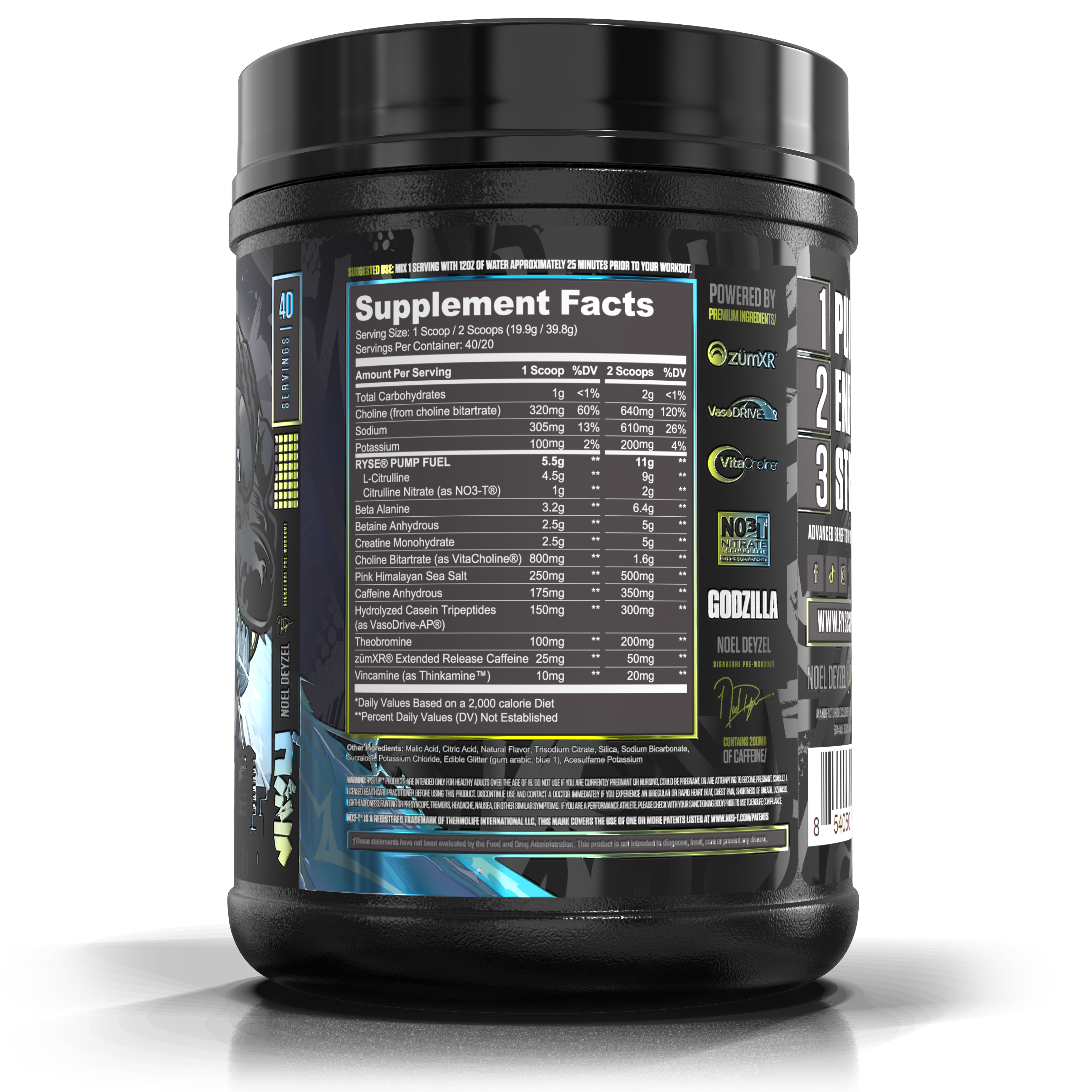 Ryse Supplements Godzilla Pre Workout 792g